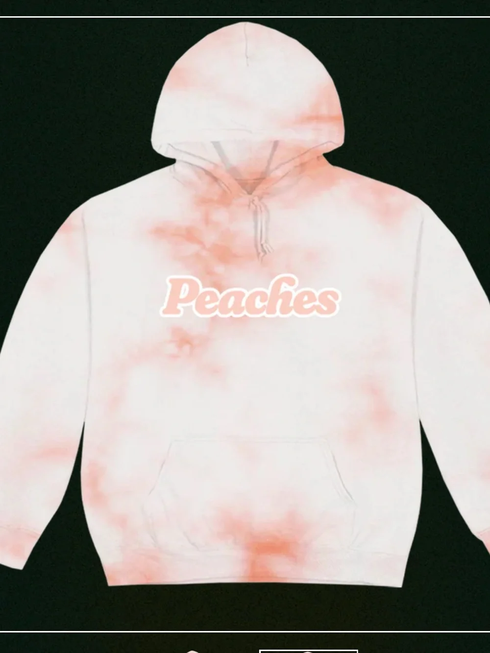 Justin Bieber Peaches Tie-Dye Peach Graphic Hoodie Sweatshirt